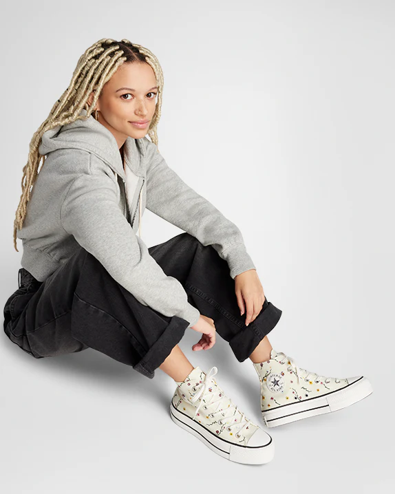 Chuck Taylor All Star Lift Platform Embroidered Blooms - Image 4