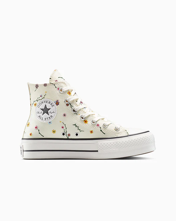 Chuck Taylor All Star Lift Platform Embroidered Blooms - Image 7