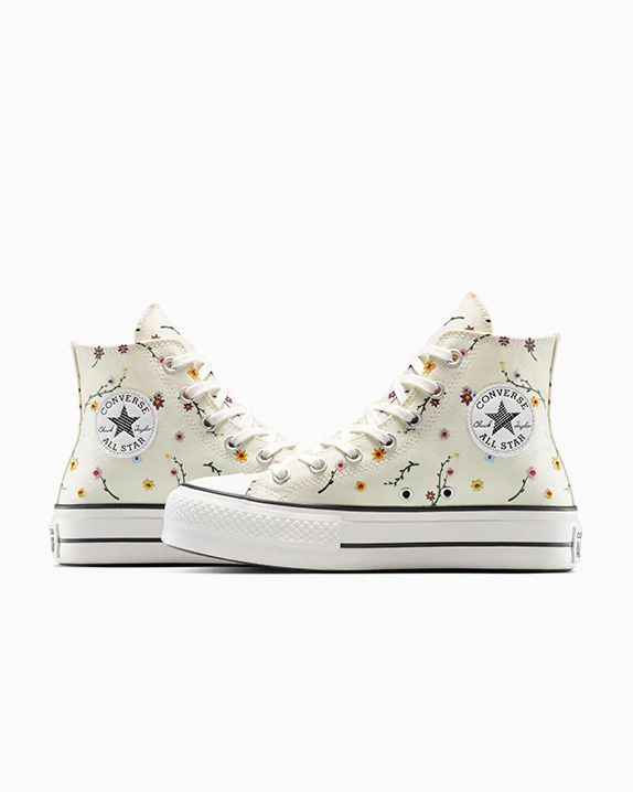 Chuck Taylor All Star Lift Platform Embroidered Blooms - Image 8