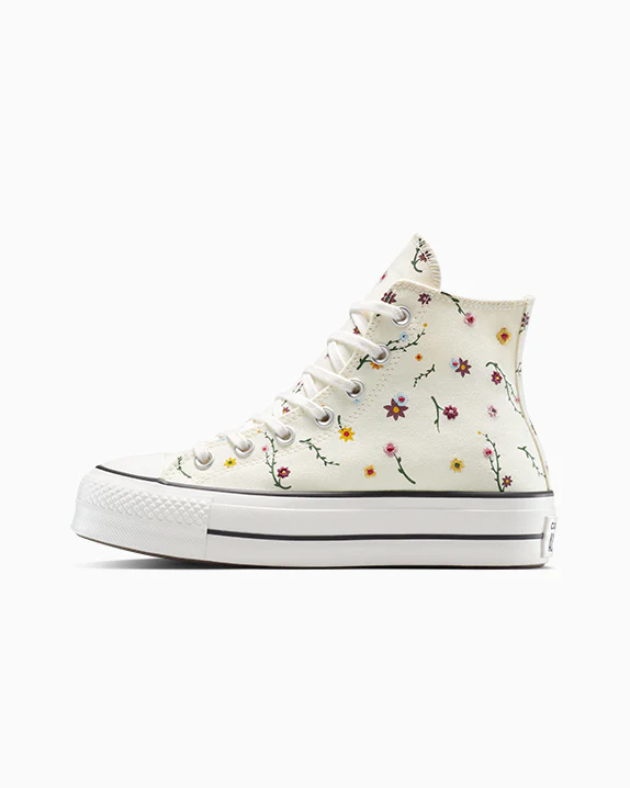 Chuck Taylor All Star Lift Platform Embroidered Blooms - Image 9