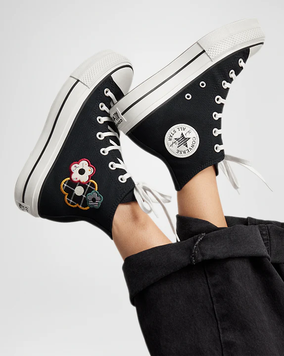 Chuck Taylor All Star Lift Platform Floral Patchwork - Image 2