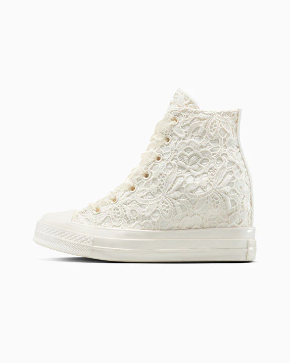 Chuck 70 Wedge Platform Crocheted Satin High Top - Image 6