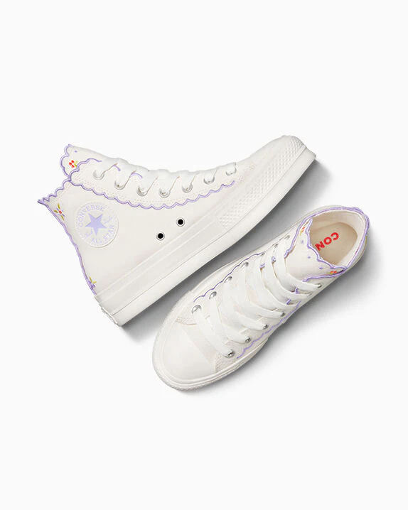 Chuck Taylor All Star Lift Platform Embroidered Flowers High Top - Image 8