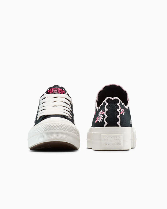 Chuck Taylor All Star Lift Platform Embroidered Flowers Low Top - Image 10