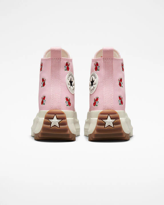 Run Star Hike Platform Embroidered Floral High Top - Image 4