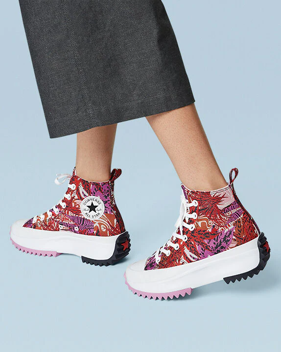Run Star Hike Platform Tropical Florals High Tops - Image 2